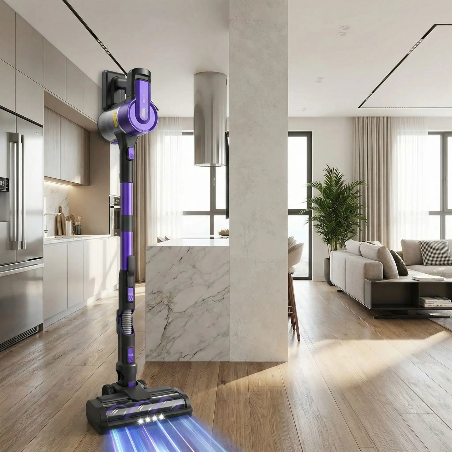 eclairage intelligent aspirateur a main evolutif