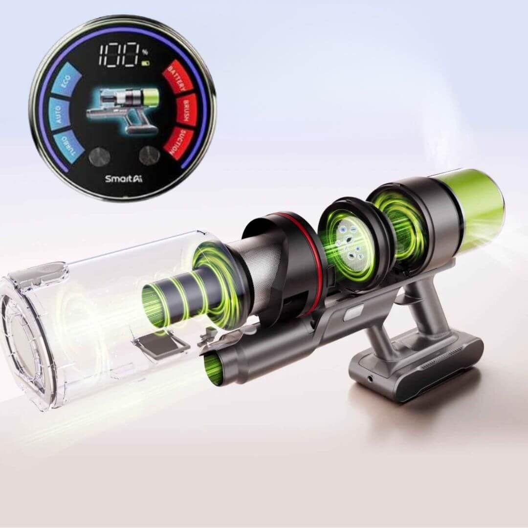 ecran intelligent aspirateur a main moteur puissant