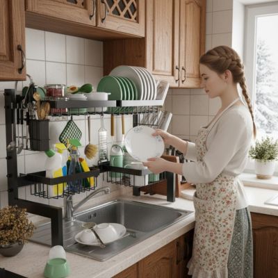 egouttoir a vaisselle adaptable toute cuisine