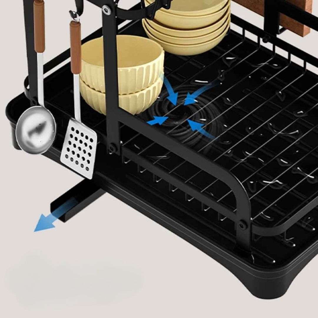 egouttoir a vaisselle drainage pivotant evacutation