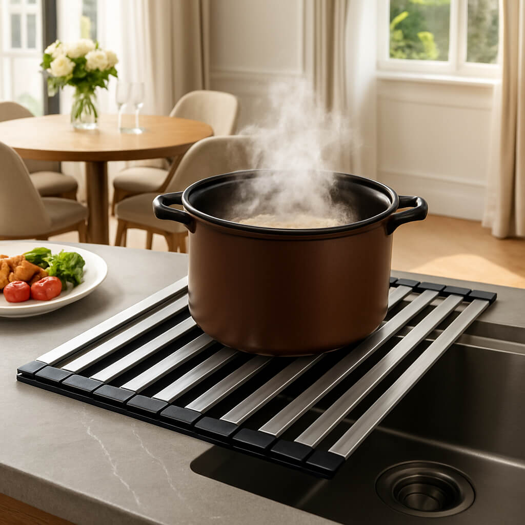 egouttoir vaisselle inox support plat