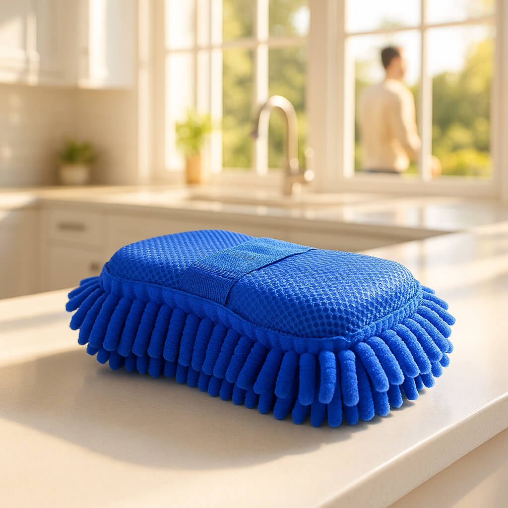 eponge bleu chenille ultra performante