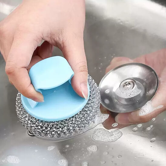 eponge bleu nettoyage aluminium
