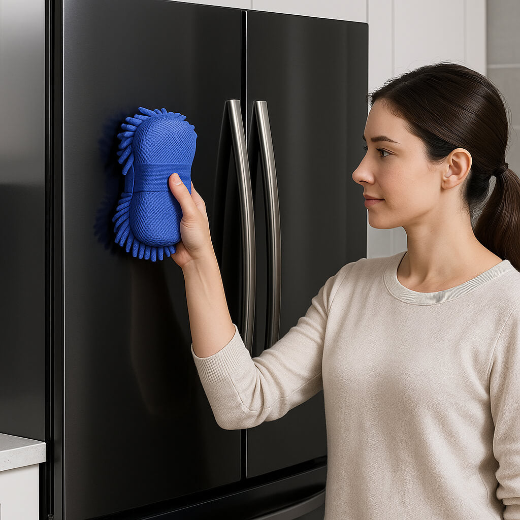 eponge grande nettoyage frigo noir