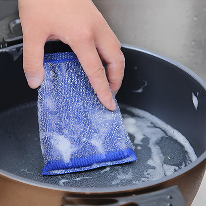 eponge lavable bleue nettoyage poele