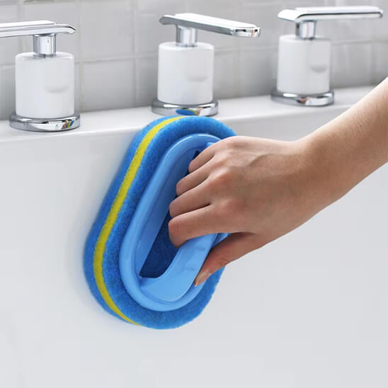 eponge lustrage baignoire fragile