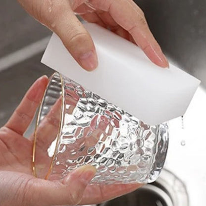 eponge magique blanche nettoyage verre fragile crystal