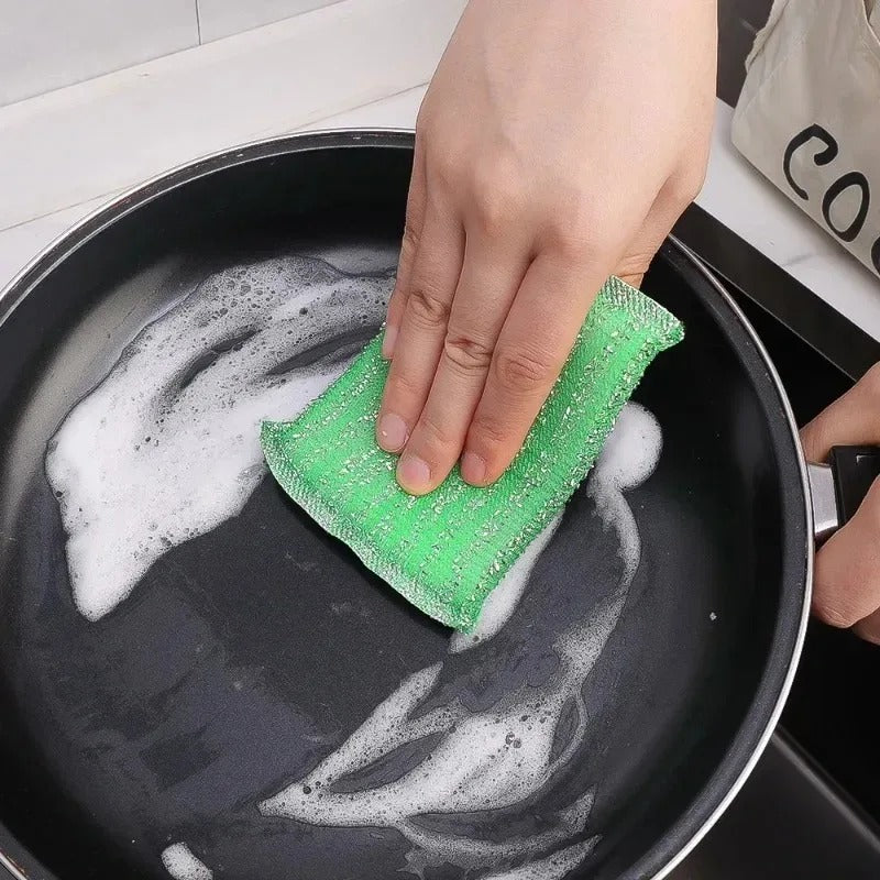 eponge magique verte poele nettoyage douceur anti adhesive