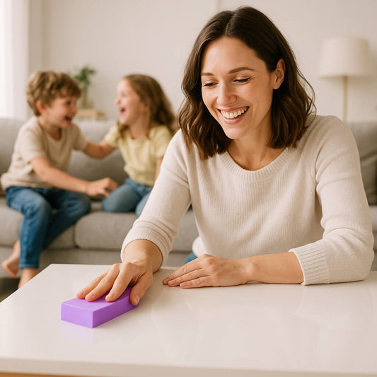 eponge maman heureuse nettoie table