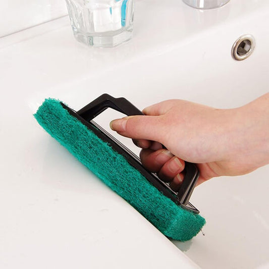 eponge verte nettoyage ceramique baignoire