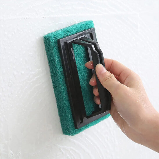 eponge verte poignee pratique ergonomique