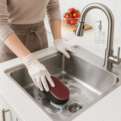 evier inox eponge magique zero rayure