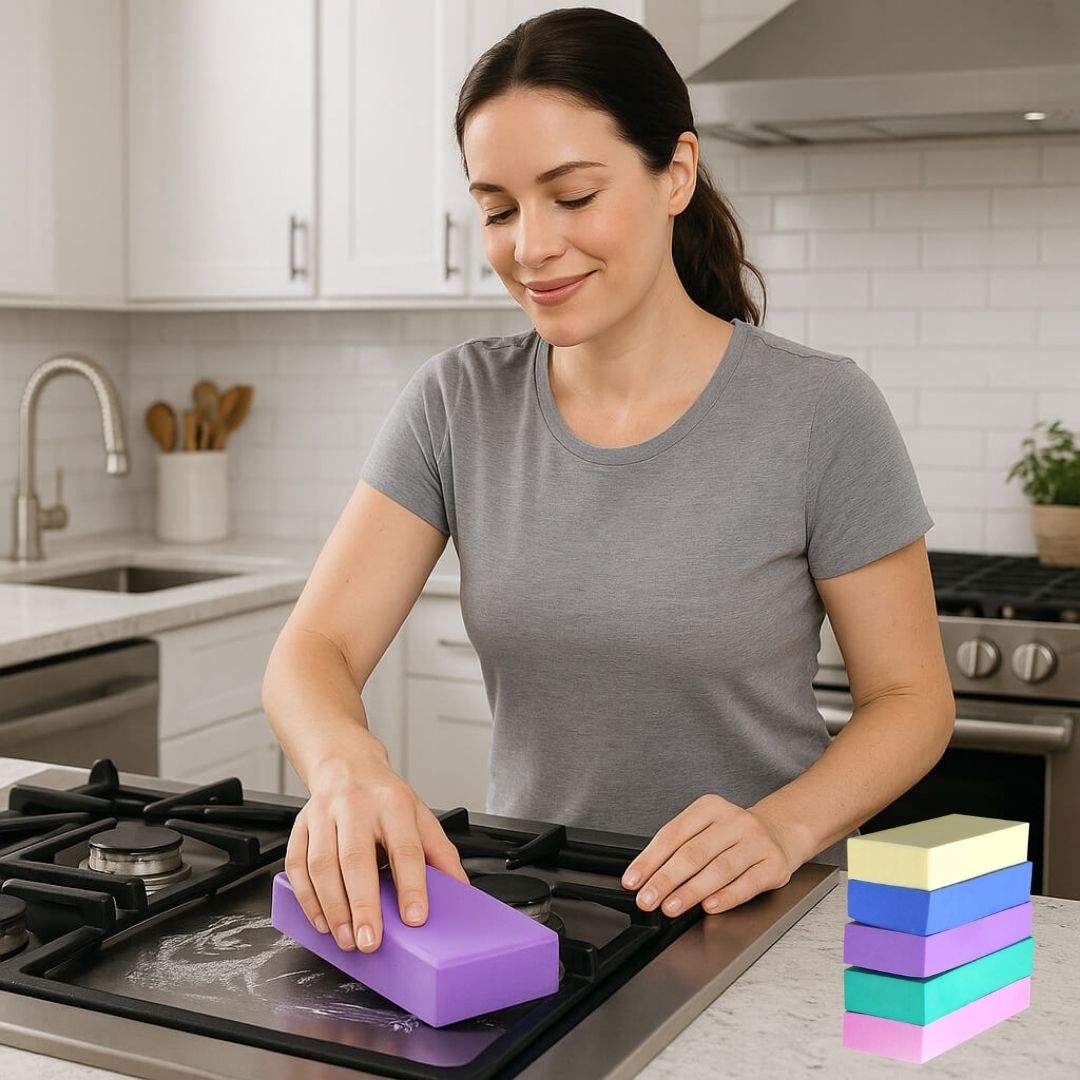 femme decape cuisiniere eponge multi couleur