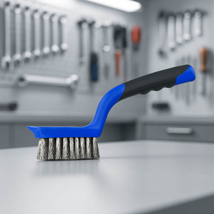 garage piece metal brosse metallique acier