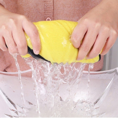 haute densite absorbande chiffon microfibre jaune contour