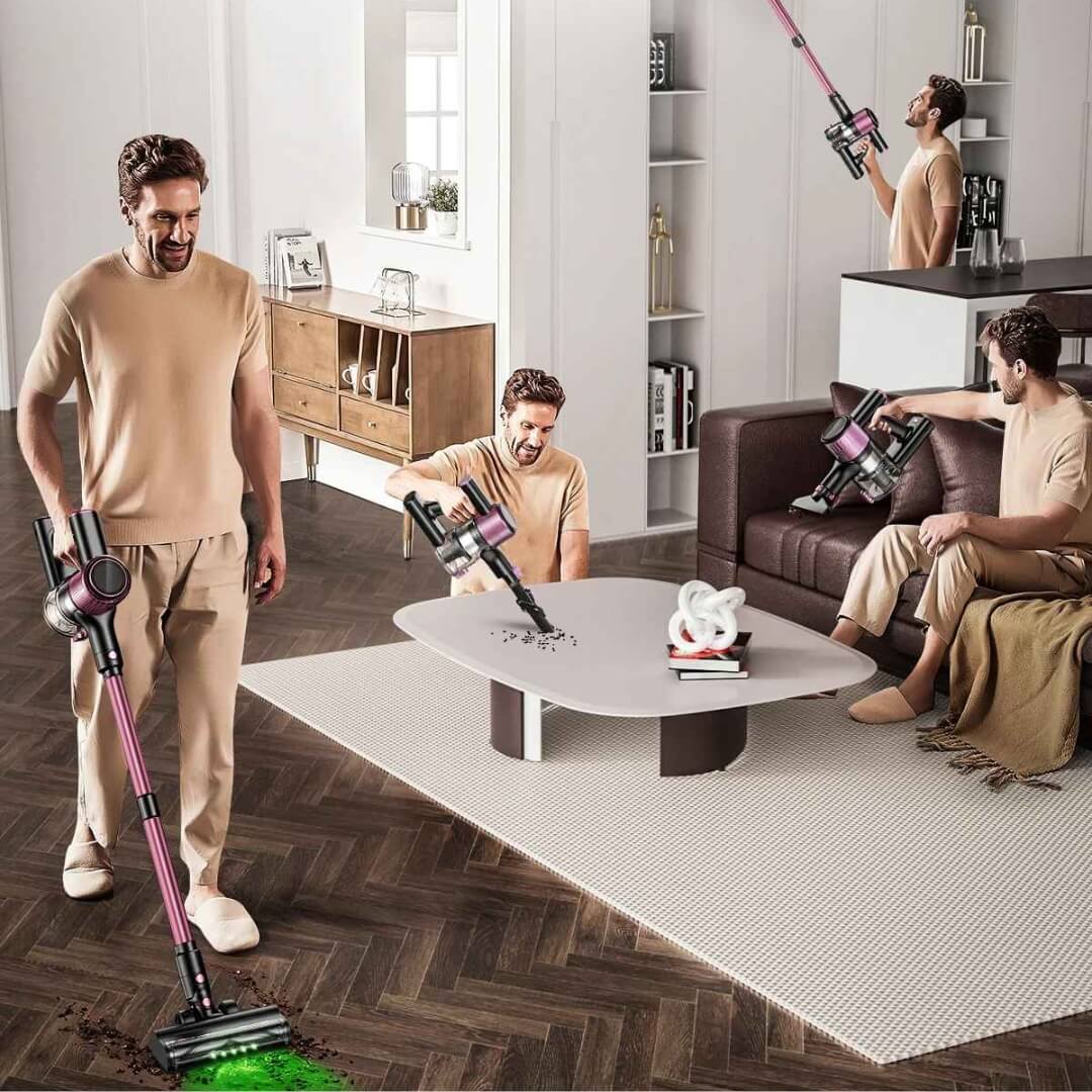 homme nettoyage aspirateur a main puissant fonctions multiple 