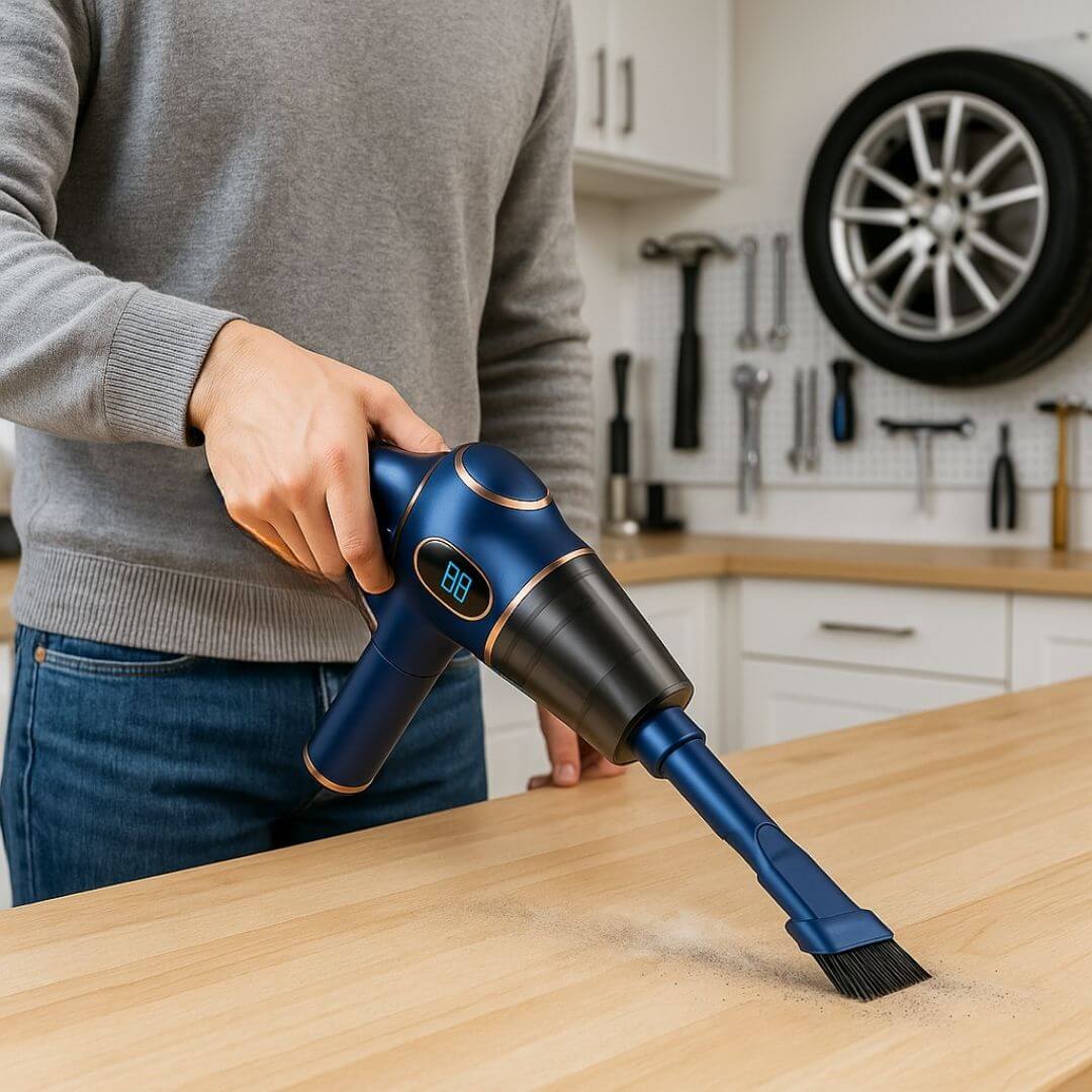 mini aspirateur homme nettoyage garage