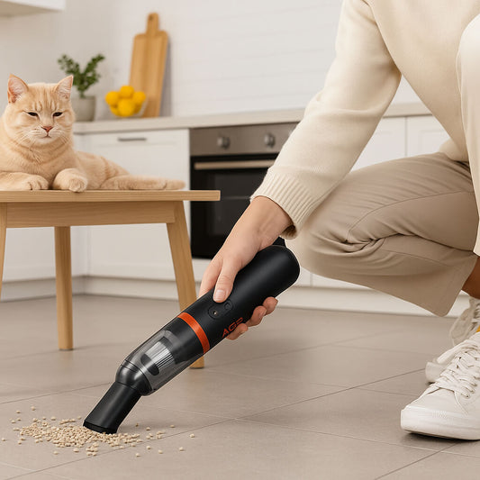 mini aspirateur ramassage litiere chat cuisine