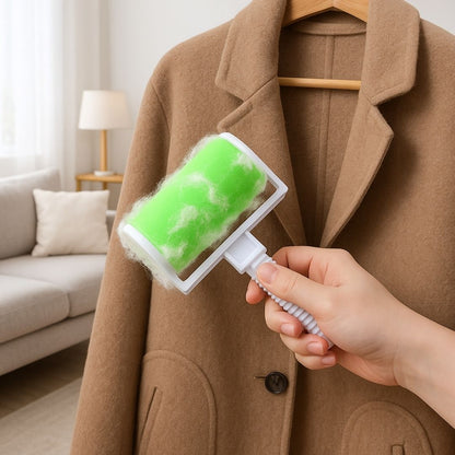 nettoyage manteau cachemire brosse anti poil verte