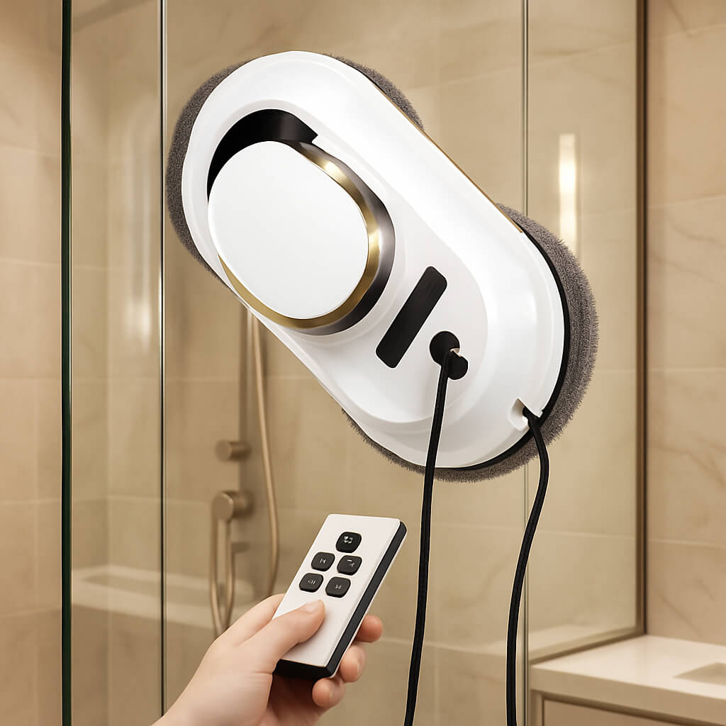 nettoyage robot lave vitre telecommande miroir