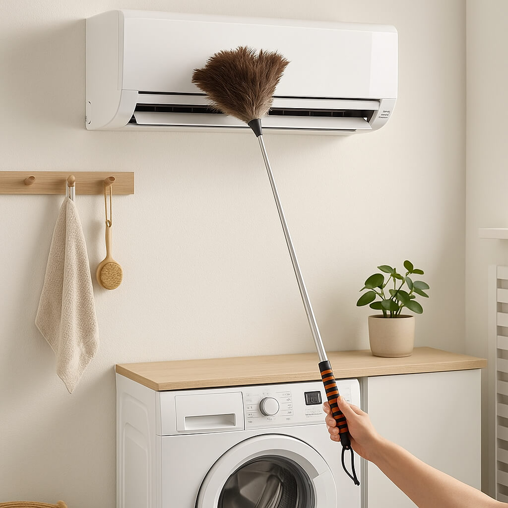 plumeau pour poussiere nettoyage climatisation buandereie