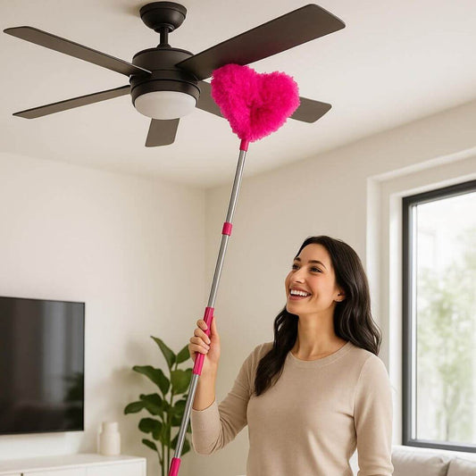 plumeau rose femme heureuse