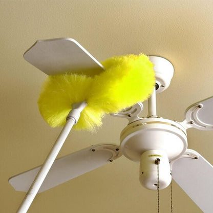 plumeau ventilateur jaune plafond