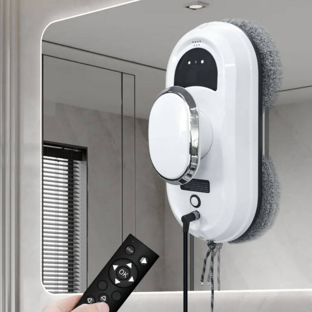 robot lave vitre miroir salle de bain