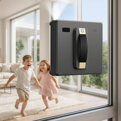 robot lave vitres enfants joyeux