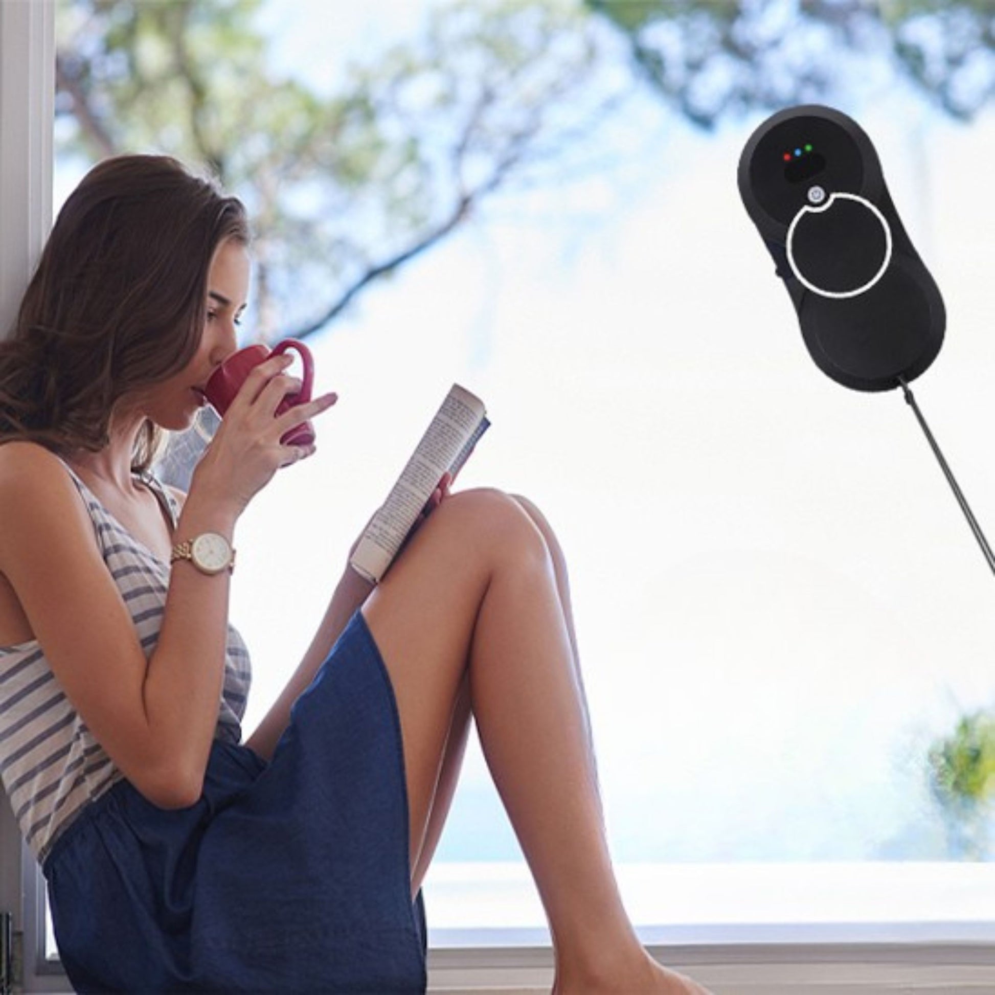 robot lave vitres noir femme bon temps