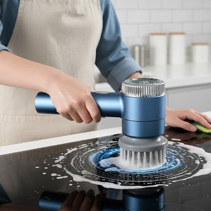 rotation brosse rotative nettoyage bleu plaque vitro