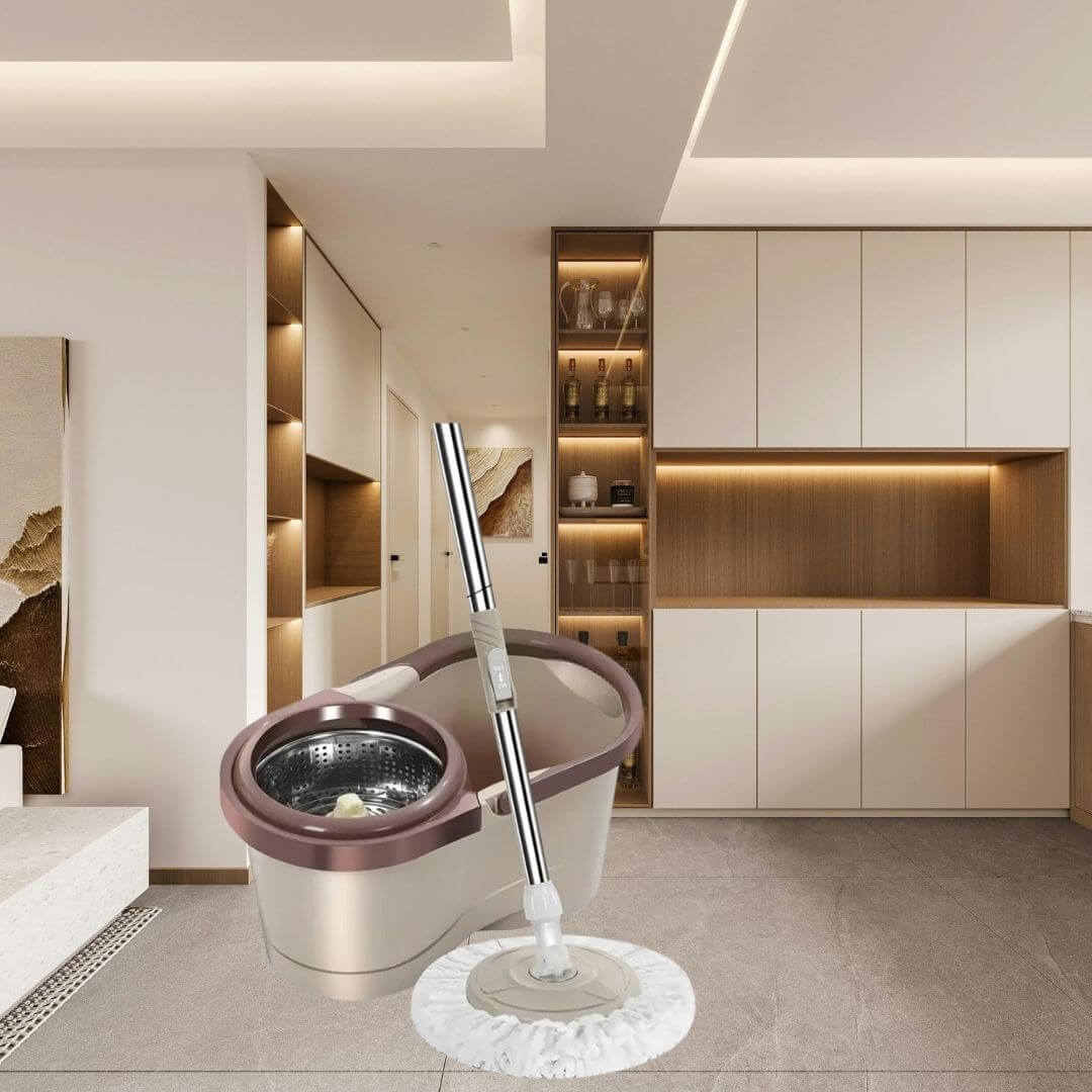 serpillere marron seau essorage pratique
