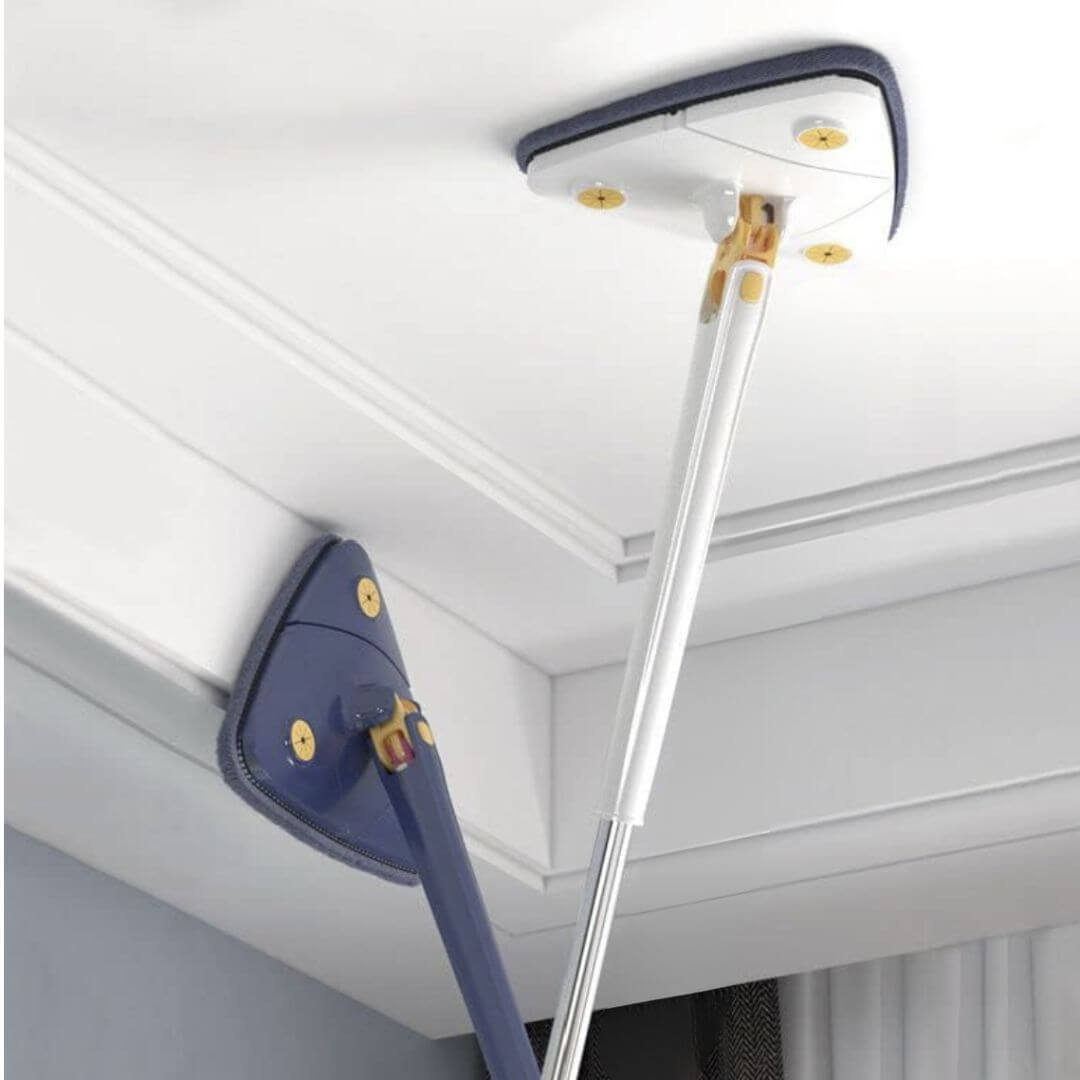 serpillere microfibre blanc bleu nettoyage plafond