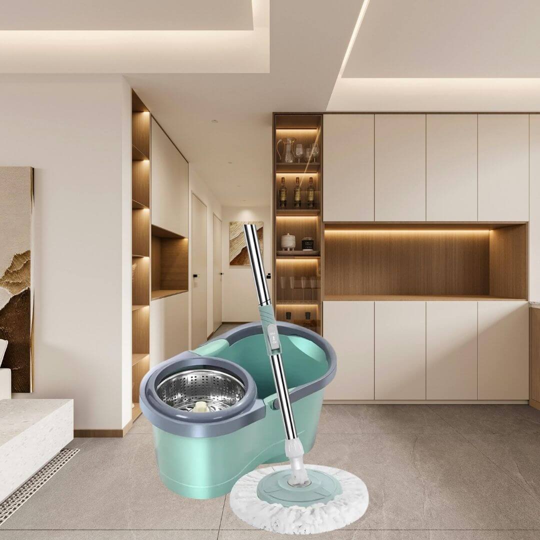 serpillere verte seau pratique essorage