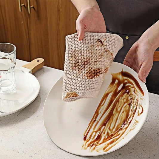torchons de cuisine beige nettoyage vaisselle sale