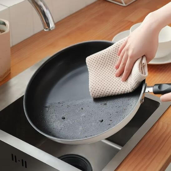 torchons de cuisine essuyage poele