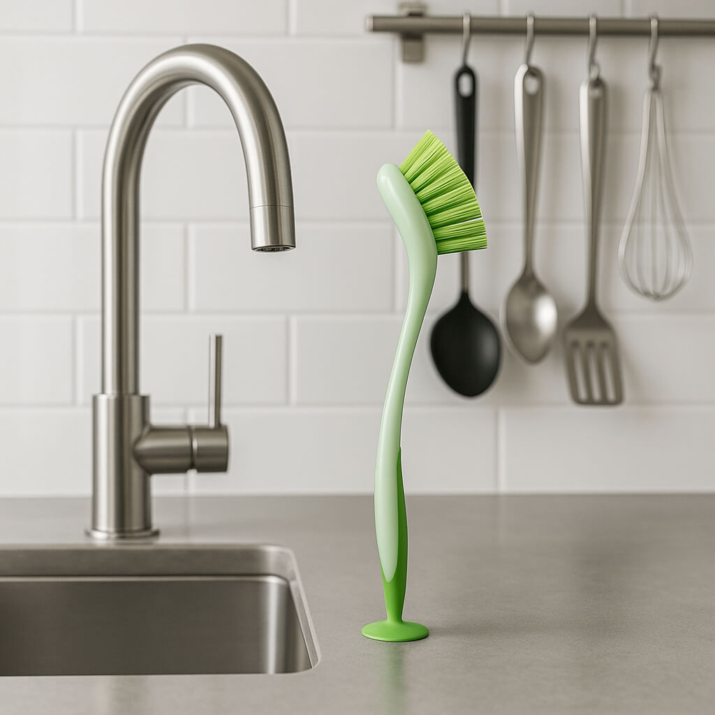 verte brosse vaisselle cuisine ustensile