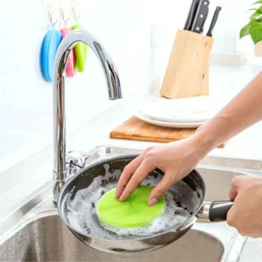 verte eponge silicone polyvalente multifonction